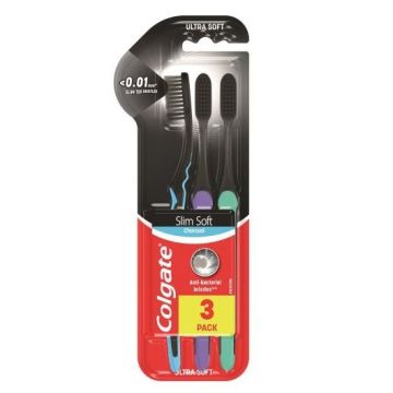 Colgate Slimsoft Charcoal Четка за зъби x3 броя