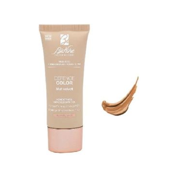 Bionike Defence Color Mat Velvet Матиращ фон дьо тен за лице SPF15 за чувствителна и нетолерантна кожа х30 мл, 406 Cannelle