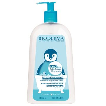 Bioderma ABCDerm Cold Cream Подхранващ и почистващ крем за бебета и деца за нормална и суха кожа x1000 мл