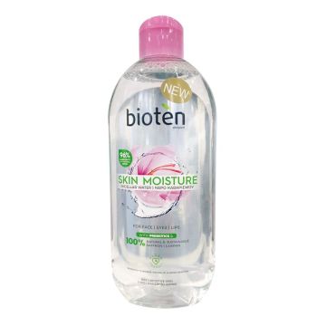 Bioten Skin Moisture Мицеларна вода за лице с шафран и пребиотици за суха и чувствителна вода x400 мл