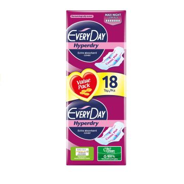 Everyday Hyperdry Center Plus Night Дамски превръзки х18 броя