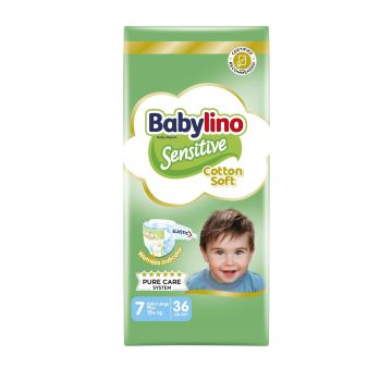 Babylino Sensitive 7 Extra Large Plus Пелени за бебета от 15 кг+ x36 броя