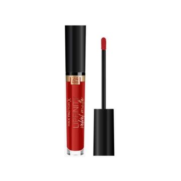 Max Factor Lipfinity Velvet Matte Дълготрайно матиращо течно червило, 025 Red Luxury