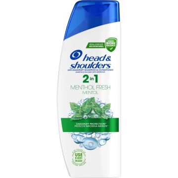Head & Shoulders Menthol fresh Шампоан и балсам против пърхот 2в1 х330 мл