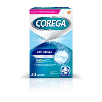 Corega Bio Formula 4in1 За ежедневно почистване на протези С екстракт от мента х30 таблетки