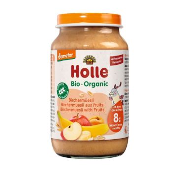Holle Био пюре мюсли с плодове от 8 месечна възраст x220 грама