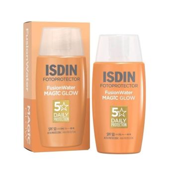Isdin Fotoprotector Fusion Water Magic Glow Слънцезащитен флуид за лице SPF50 х50 мл