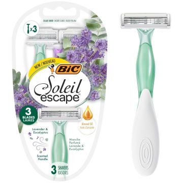 BIC Soleil  Escape 3 Еднократна самобръсначка Lavander & Eucalyptus x3 броя