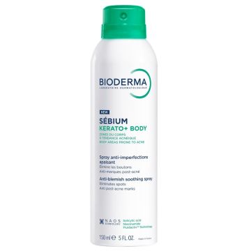Bioderma Sebium Kerato+ Body Успокояващ спрей за тяло против несъвършенства х150 мл