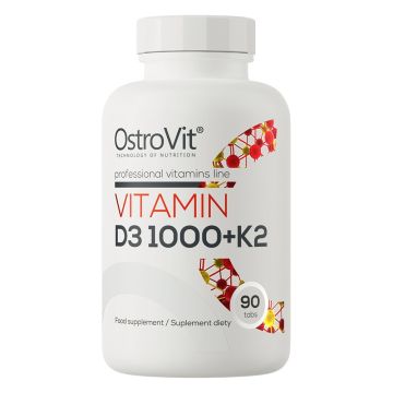 Витамин D3 1000IU + K2 50 mcg х90 таблетки OstroVit