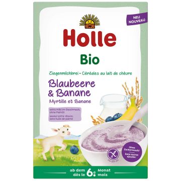 Holle Organic Био каша с козе мляко, боровинка и банан за деца от 6-ия месец x200 грама