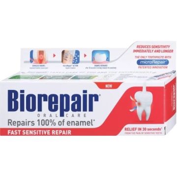 Biorepair Sensitive Repair Паста за бързо възстановяване за чувствителни зъби х75 мл