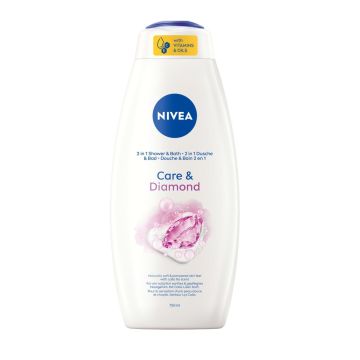 Nivea Care & Diamond Душ-гел и пяна за вана 2в1 x750 мл