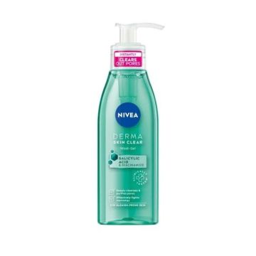 Nivea Derma Skin Clear Измиващ гел за лице x150 мл