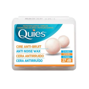 Quies Восъчни тапи за уши (кръгли) 27 dB за възрастни х3 чифта