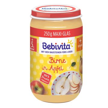 Bebivita Пюре от ябълка и круша за над 5 месеца x250 грама