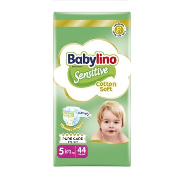Babylino Sensitive 5 Junior Пелени за бебета от 11 до 16 кг x44 броя
