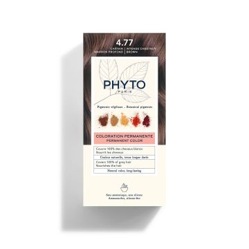 Phyto Color Дълготрайна боя за коса, 4.77 Intense Chestnut Brown