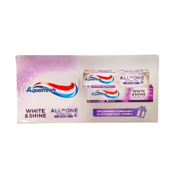 Aquafresh Промо комплект All in One Protection + White & Shine 2х100 мл