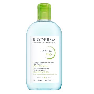 Bioderma Sebium H2O Почистваща мицеларна вода за лице за мазна кожа x500 мл