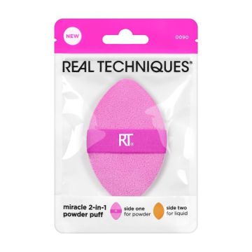 Real Techniques MIracle Двустранен многофункционален пуф за лице - 0090