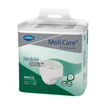 Hartmann MoliCare Mobile Абсорбиращи памперс-гащи за възрастни, 5 капки L x14 броя