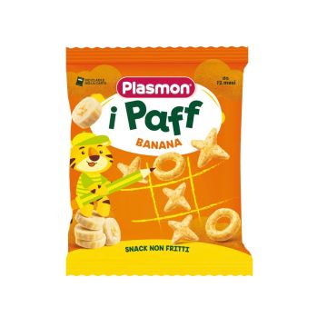Plasmon Paff Хрупанки с банан за деца над 12-месечна възраст x15 грама, 3325