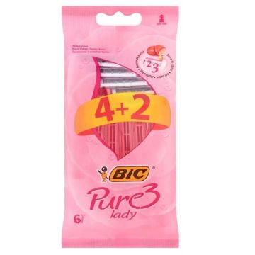 Bic Pure 3 Lady Самобръсначка за жени x6 броя