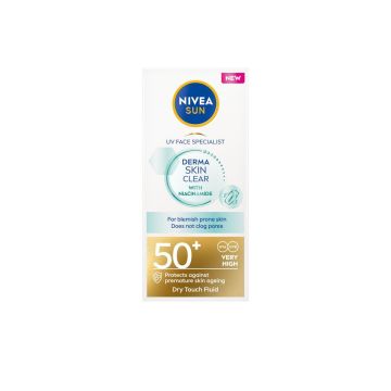 Nivea Sun Derma Skin Clear Слънцезащитен флуид за лице SPF50+ x40 мл