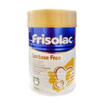 Frisolac Lactose Free Диетична храна за специални медицински цели за кърмачетa с непоносимост към лактоза x400 грама
