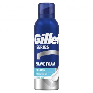 Gillette Series за мъже Ревитализираща пяна за бръснене със зелен чай х200 мл