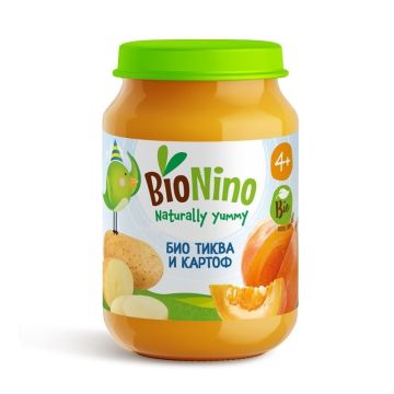 Bionino Био зеленчуково пюре тиква и картоф за деца над 4 месечна възраст x190 грама