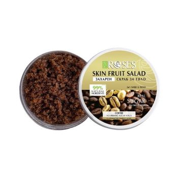 Nature of Agiva Fruit Salad 2 в 1 Захарен скраб за лице и тяло с ароматно мляно кафе x200 мл