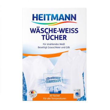 Heitmann Кърпички за супер бяло пране x20 броя
