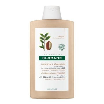 Klorane Подхранващ и възстановяващ шампоан с органично масло от купуасу за суха и увредена коса x400 мл