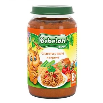 Bebelan Спагети с пиле и сирене за деца над 8 месеца х220 грама - 5619