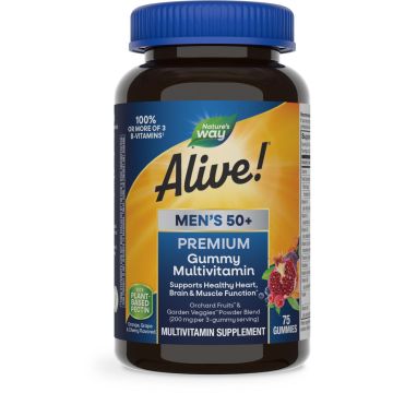 Alive Мултивитамини за мъже над 50 години х75 желирани таблетки Nature's Way