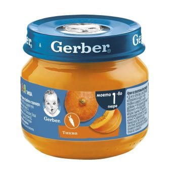 Gerber Пюре тиква, Моето първо пюре х80 грама