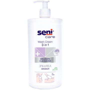 Seni Care 3in1 Измиващ крем с тройно действие и 3% урея за чувствителна кожа х500 мл