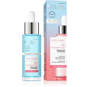 Eveline Serum Shot Хидратиращ серум за лице, шия и деколте с 2% хиалуронова киселина х30 мл