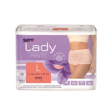 Seni Lady Абсорбиращо бельо за жени за лека и умерена инконтиненеция x10 броя, размер L