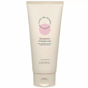 Missha Creamy Latte Почистваща пяна за лице с ягоди x172 мл