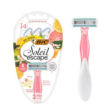 Bic Soleil Escape Citrus Самобръсначка за жени за многократна употреба х3 броя