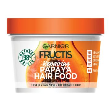 Garnier Fructis Papaya Hair Food Възстановяваща маска с папая за увредена коса х360 мл