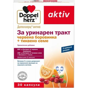 За уринарен тракт с червена боровинка и тиквено семе x30 капсули Doppelherz