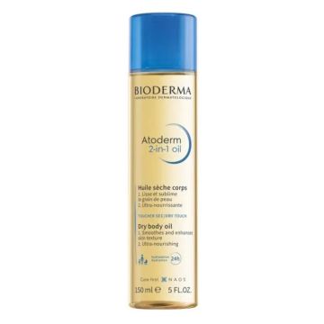 Bioderma Atoderm 2in1 Сухо олио за лице и тяло за възрастни, деца и кърмачета x150 мл