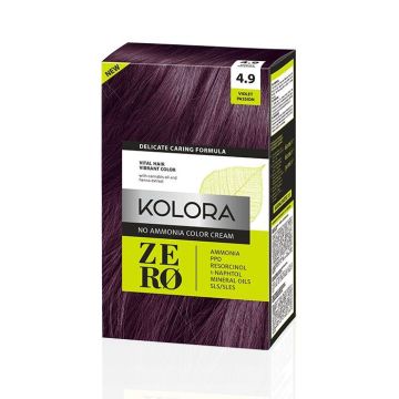 Kolora Zero Безамонячна полутрайна крем-боя за коса 4.9 Виолетова страст