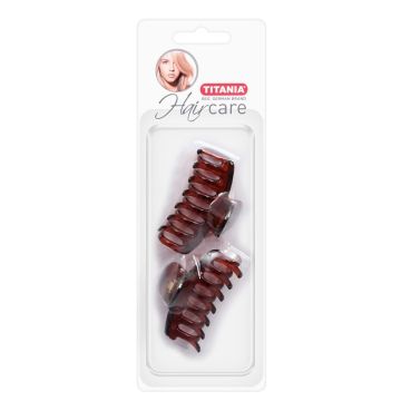 Titania Hair Care Шнола за коса кехлибарена шарка, модел 7957B х2 броя
