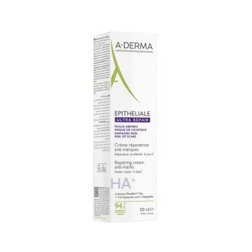 A-Derma Epitheliale HA+ Ultra Repair Възстановяващ крем за лице и тяло срещу остатъчни следи х100 мл