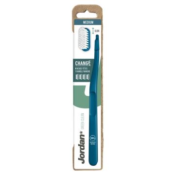 Jordan Green Clean Change четка за зъби с 4 сменяеми глави, Medium